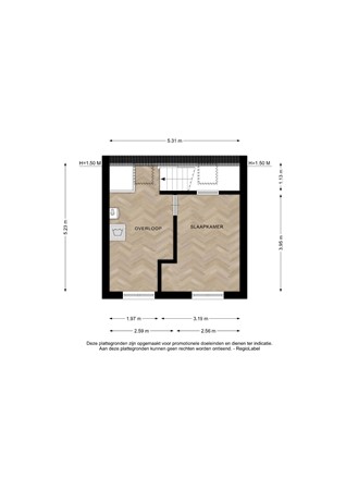 Floorplan - Lange Zandstraat 195, 7412 CG Deventer